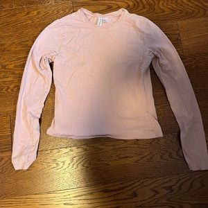 H&M pink long sleeve crop top